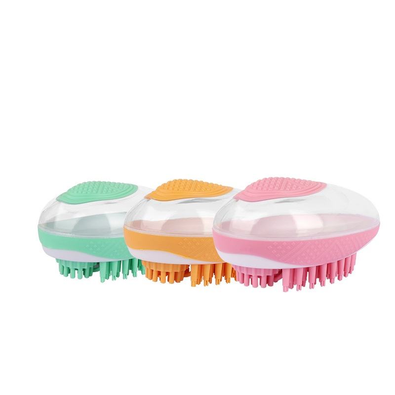 2-in-1 Pet Bath Brush - Soft Silicone Massage & Shampoo Comb for Dogs & Cats