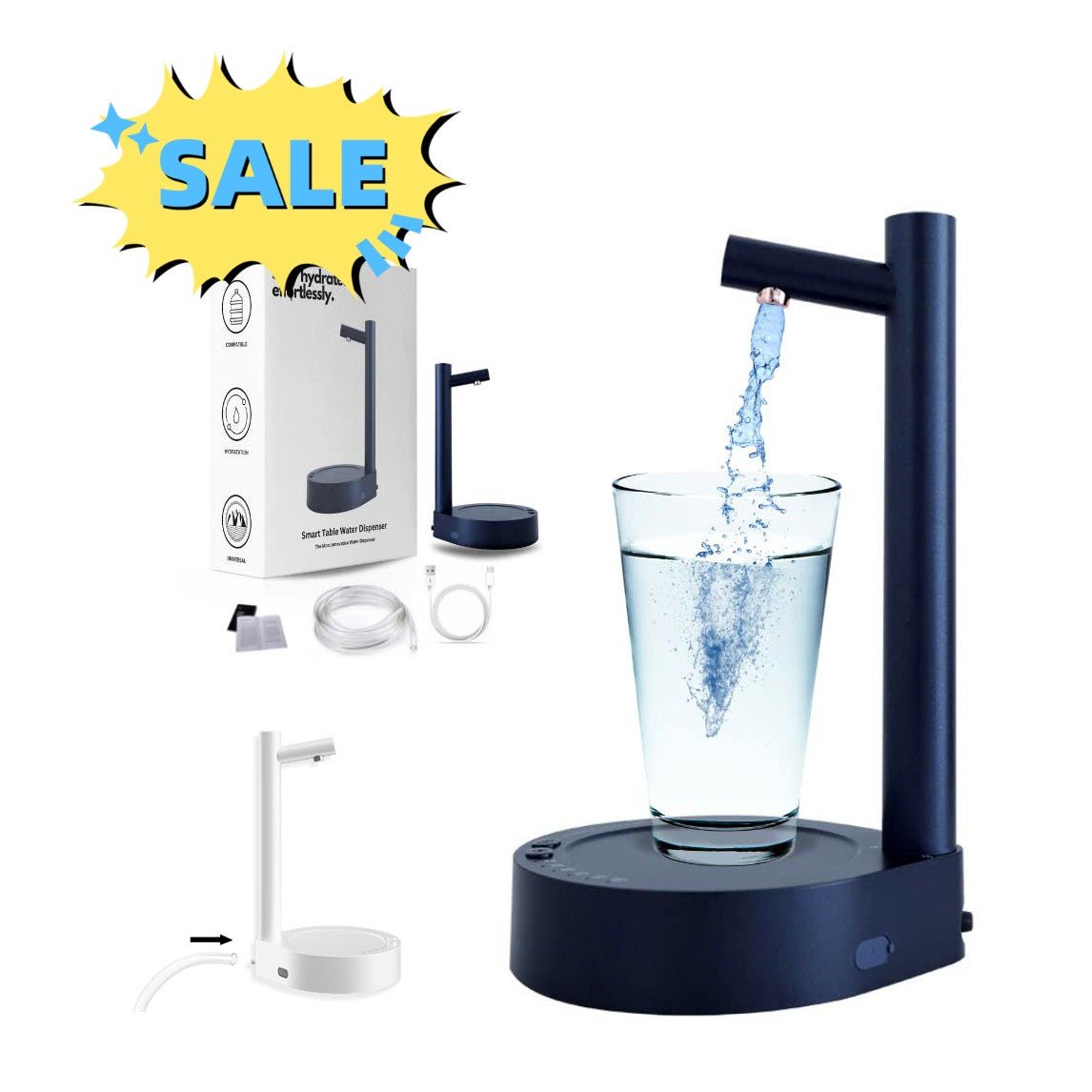 Electric Water Dispenser - Rechargeable Automatic Pump for 5-Gallon Bottles