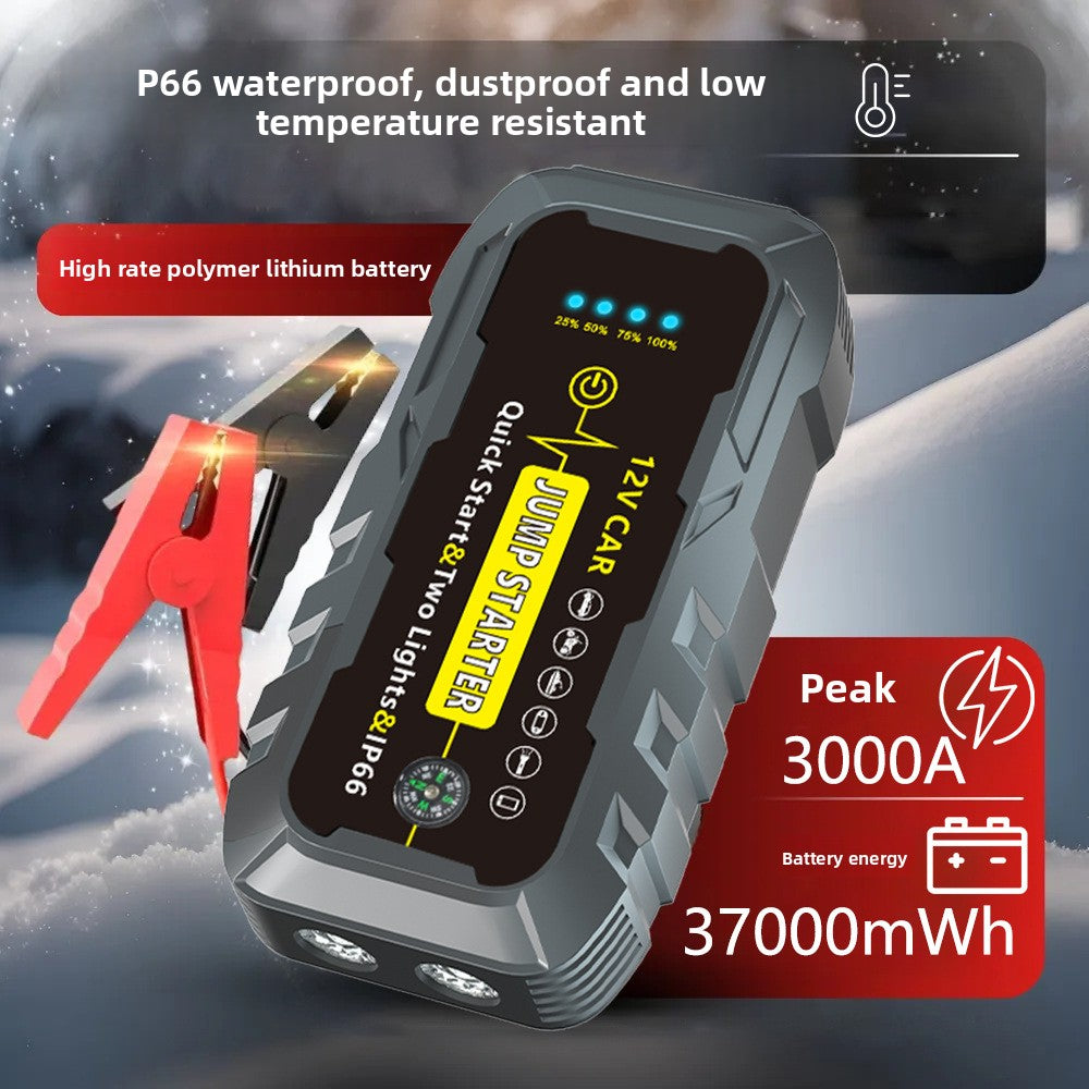 Car Emergency Jump Starter 12V – Waterproof IP6X Battery Booster & Power Bank