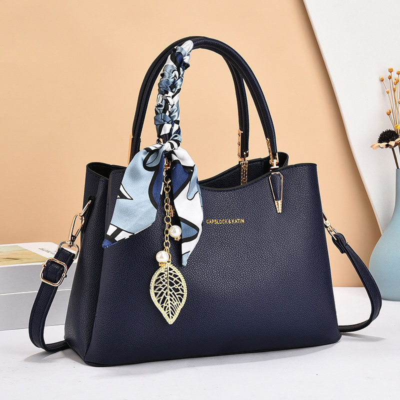 Women's British Style PU Shoulder Handbag