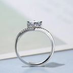 S925 Sterling Silver Simulated Moissanite Crown Ring