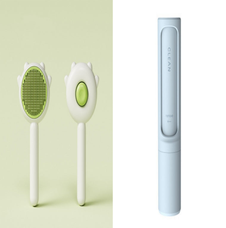 Pet Grooming Brush - Massage Comb for Hair Removal & Shedding Control