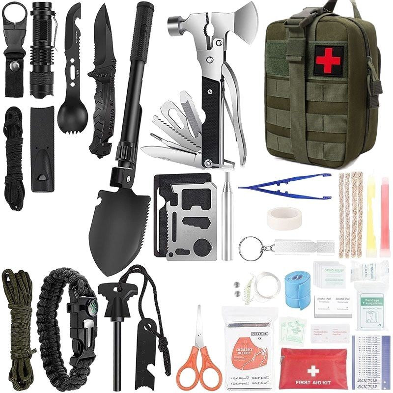Outdoor Survival Tactical Bag with First Aid Kit – Multi-Carry Emergency Gear Set