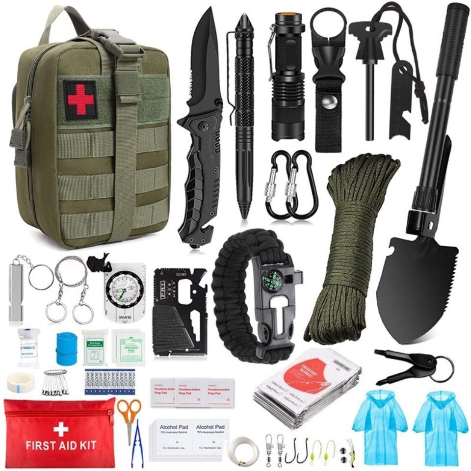 Outdoor Survival Tactical Bag with First Aid Kit – Multi-Carry Emergency Gear Set