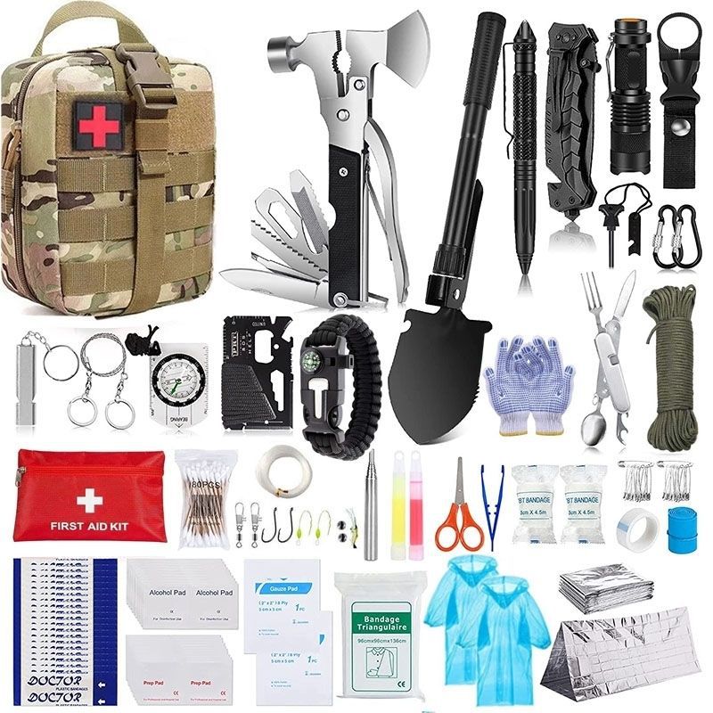 Outdoor Survival Tactical Bag with First Aid Kit – Multi-Carry Emergency Gear Set