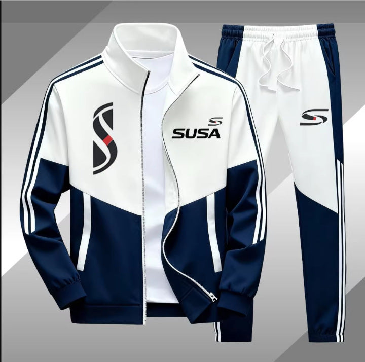 Mens zipper jacket printed casual set YT6317140801 2XL