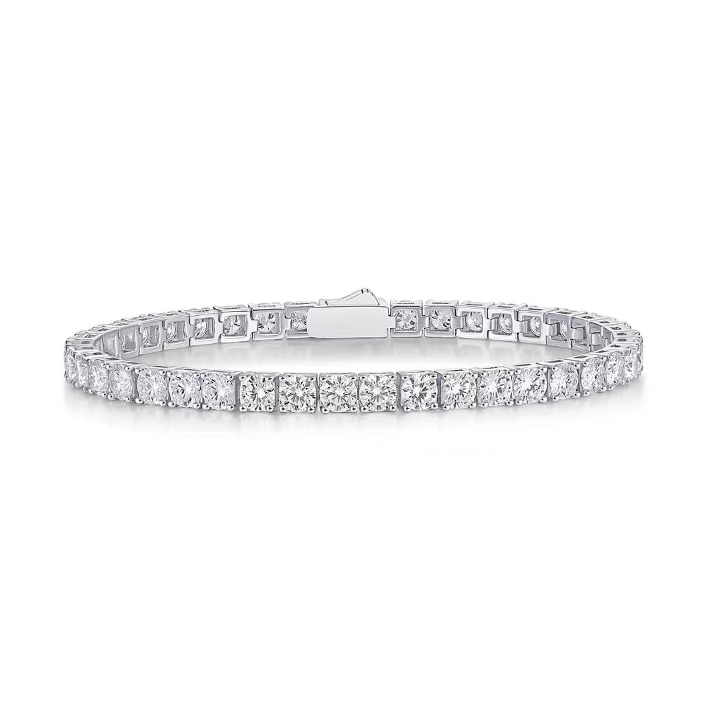 Moissanite Sterling Silver Luxury Bracelet